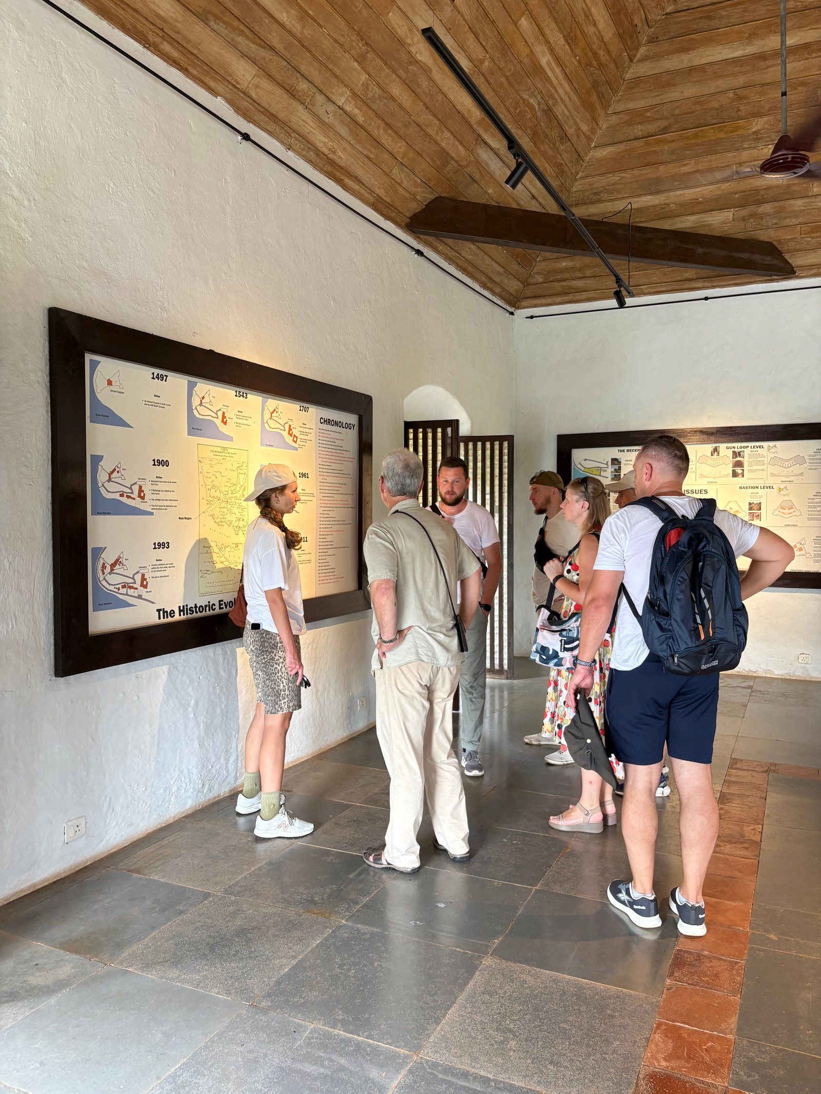 Restored courtyard with arched corridors
